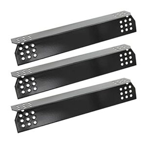 hongso ppg371 (3-pack) porcelain steel heat plate, heat shield, heat tent, burner cover, vaporizor bar replacement for nexgrill 720-0830h, 720-0783e, grill master 720-0697, 720-0737 grill model