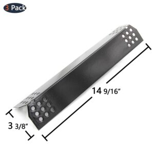 Hongso PPG371 (3-Pack) Porcelain Steel Heat Plate, Heat Shield, Heat Tent, Burner Cover, Vaporizor Bar Replacement for Nexgrill 720-0830H, 720-0783E, Grill Master 720-0697, 720-0737 Grill Model