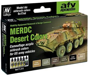 vallejo model air set - us merdc desert colors