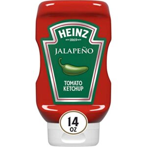 heinz jalapeno tomato ketchup blended with jalapeno (14 oz bottle)