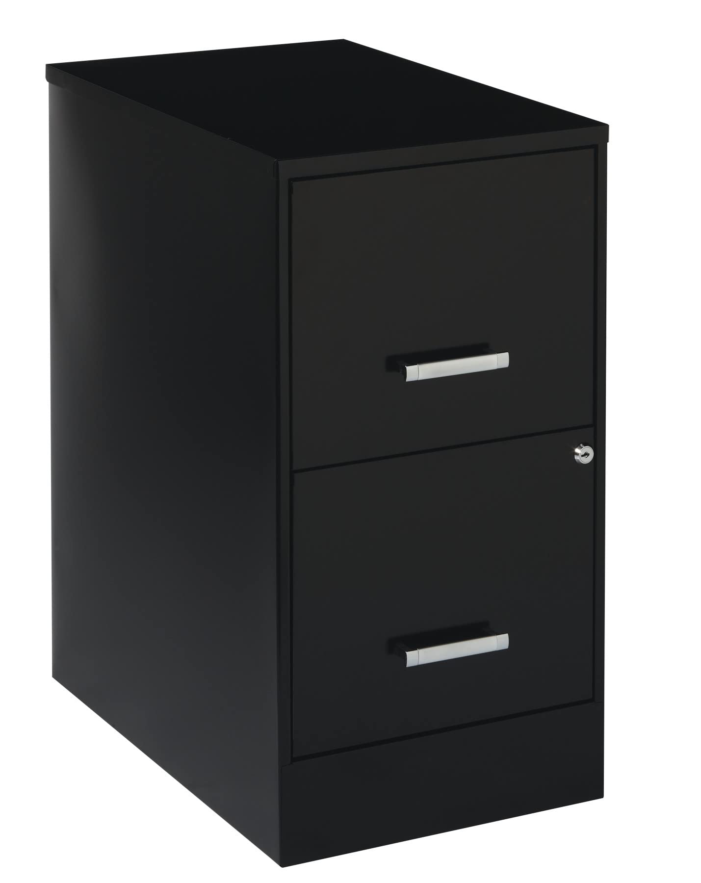 Office Dimensions 22" Deep 2 Drawer Metal SOHO Vertical File Cabinet, Inch, Black