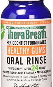 TheraBreath Healthy Gums Periodontist Formulated 24-Hour Oral Rinse, Clean Mint, 3 Ounce (Pack of 6)