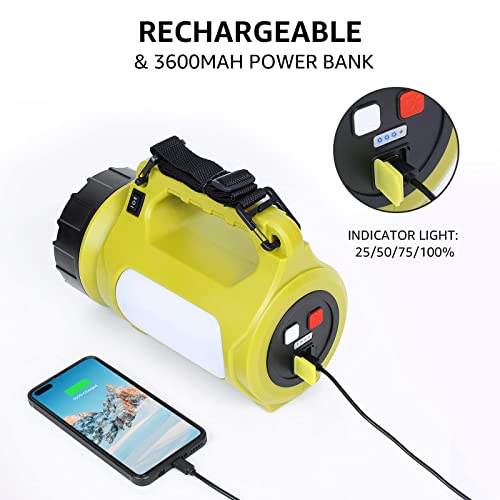 LE Rechargeable LED Camping Lantern, 1000LM, 5 Light Modes, Power Bank, IPX4 Waterproof, Lantern Flashlight for Hurricane Emergency, Hiking, Home and More, USB Cable Included