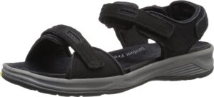 drew women's cascade barefoot freedom casual comfortable sandal with removable footbed black 8 n us