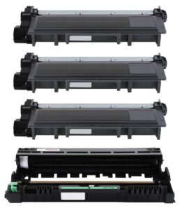 printronic 4 pack compatible brother tn630 tn660 toner cartridge black brother dr630 drum unit for brother mfc-l2700dw hl-l2340dw mfc-l2740dw dcp-l2520dw dcp-l2540dw hl-l2360dw hl-l2380dw hl-l2300d