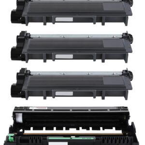 Printronic 4 Pack Compatible Brother TN630 TN660 Toner Cartridge Black Brother DR630 Drum Unit for Brother MFC-L2700DW HL-L2340DW MFC-L2740DW DCP-L2520DW DCP-L2540DW HL-L2360DW HL-L2380DW HL-L2300D