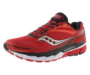 saucony women's ride 8 running shoe, red/black, 5 m us