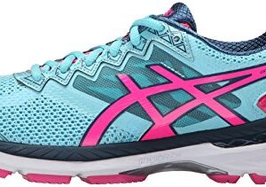 ASICS Women's GT-2000 4 Running Shoe, Turquoise/Hot Pink/Navy, 6 M US