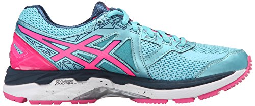 ASICS Women's GT-2000 4 Running Shoe, Turquoise/Hot Pink/Navy, 6 M US