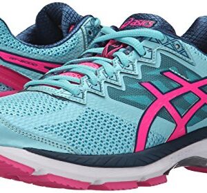 ASICS Women's GT-2000 4 Running Shoe, Turquoise/Hot Pink/Navy, 6 M US