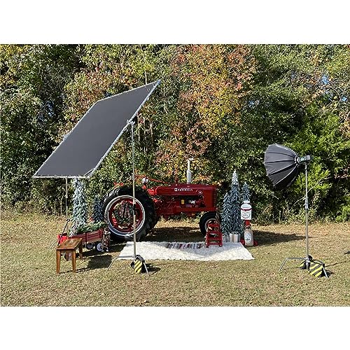 Glow 8x8' Butterfly Light Modifier Scrim Kit w/Lightweight Collapsible Aluminum Frame, Three Diffuser Screen Fabric and Carry Case, Perfect for Still/Video and Portrait Light Diffuser Photography