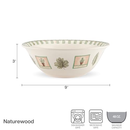 Pfaltzgraff Naturewood Vegetable-Bowls, white, green