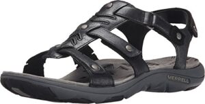 merrell women's adhera strap sandal, black, 8 m us