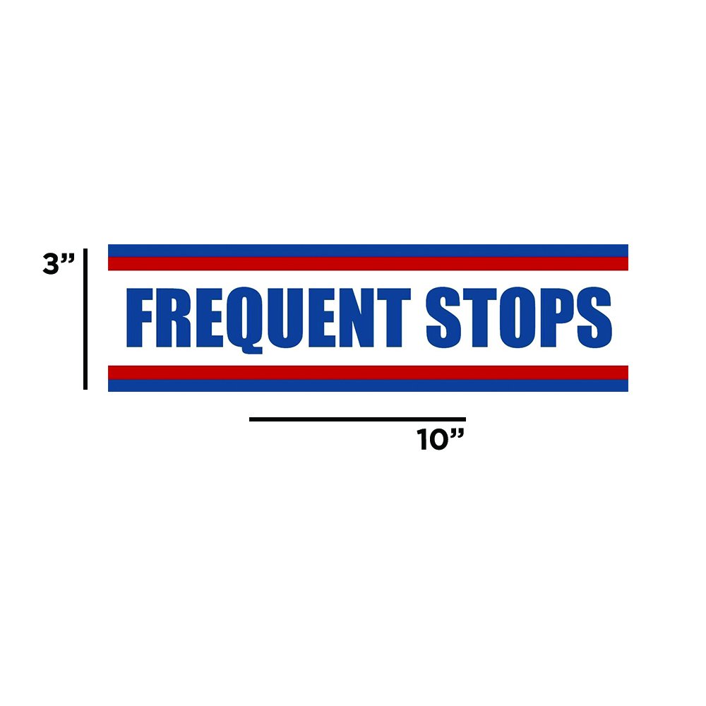 Frequent Stops Bumper Magnetic Sign. Frequent Stops Carrier Magnet USPS - 3"X10"