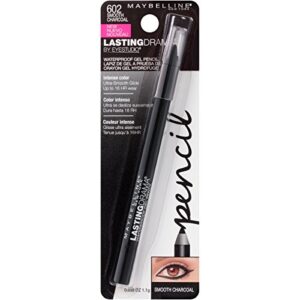 Maybelline New York Eyestudio Lasting Drama Waterproof Gel Eye Pencil, Smooth Charcoal, 0.04 Ounce