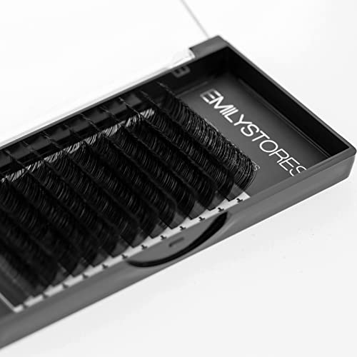 EMILYSTORES Eyelash Extensions 0.15mm Thickness D Curl Length 12mm Volume Individual eyelashes For Lash Extension(0.15,D,12mm)