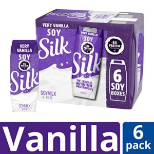 Silk Shelf-Stable Soy Milk Singles, Very Vanilla, Dairy-Free, Vegan, Non-GMO Project Verified, 8 oz., 6 Pack