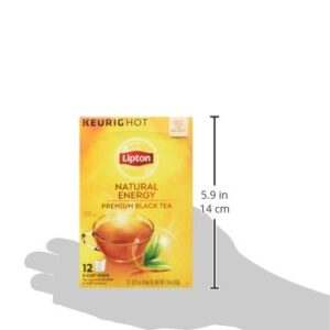 Lipton Tea K-Cups, Premium Black Tea, Hot or Iced, 12 Pods (Pack of 6)