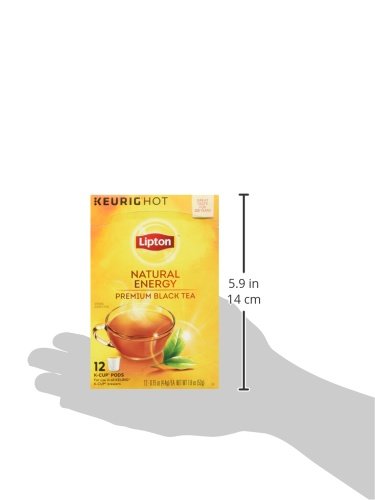 Lipton Tea K-Cups, Premium Black Tea, Hot or Iced, 12 Pods (Pack of 6)