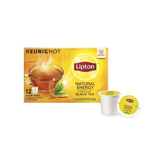 Lipton Tea K-Cups, Premium Black Tea, Hot or Iced, 12 Pods (Pack of 6)