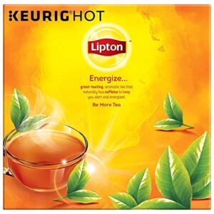 Lipton Tea K-Cups, Premium Black Tea, Hot or Iced, 12 Pods (Pack of 6)