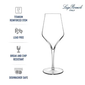 Luigi Bormioli Supermo 15.25 oz Chianti/Pinot Grigio Red Wine Glasses, 2 Count (Pack of 1), Clear