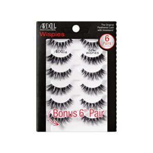 ardell false eyelashes demi wispies black, 1 pack (6 pairs per pack)
