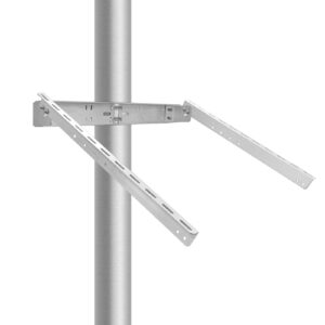 newpowa universal solar panel heavy duty double arm pole wall mount for 70-120w single module at an tilt angle from 0-90°…