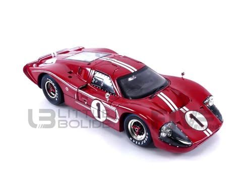 Shelby Collectibles SC423 1967 Ford GT MK IV #1 Red LeMans Winner 24 Hours 1/18 Diecast Model Car