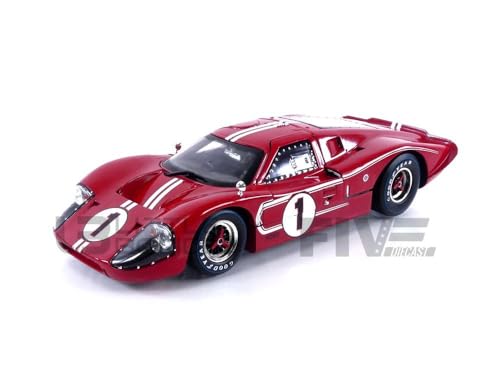 Shelby Collectibles SC423 1967 Ford GT MK IV #1 Red LeMans Winner 24 Hours 1/18 Diecast Model Car