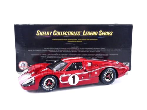 Shelby Collectibles SC423 1967 Ford GT MK IV #1 Red LeMans Winner 24 Hours 1/18 Diecast Model Car