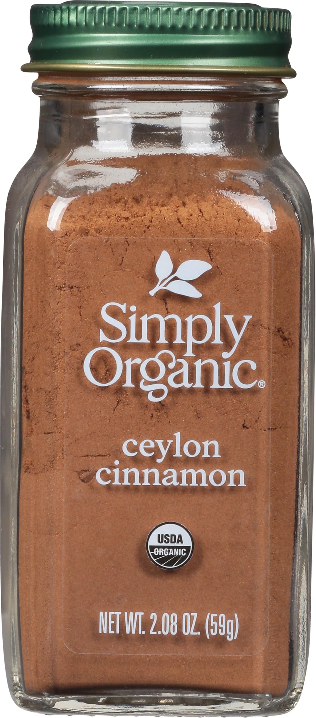 Simply Organic Ceylon Ground Cinnamon, 2.08 Ounce, Non-GMO Organic Cinnamon Powder