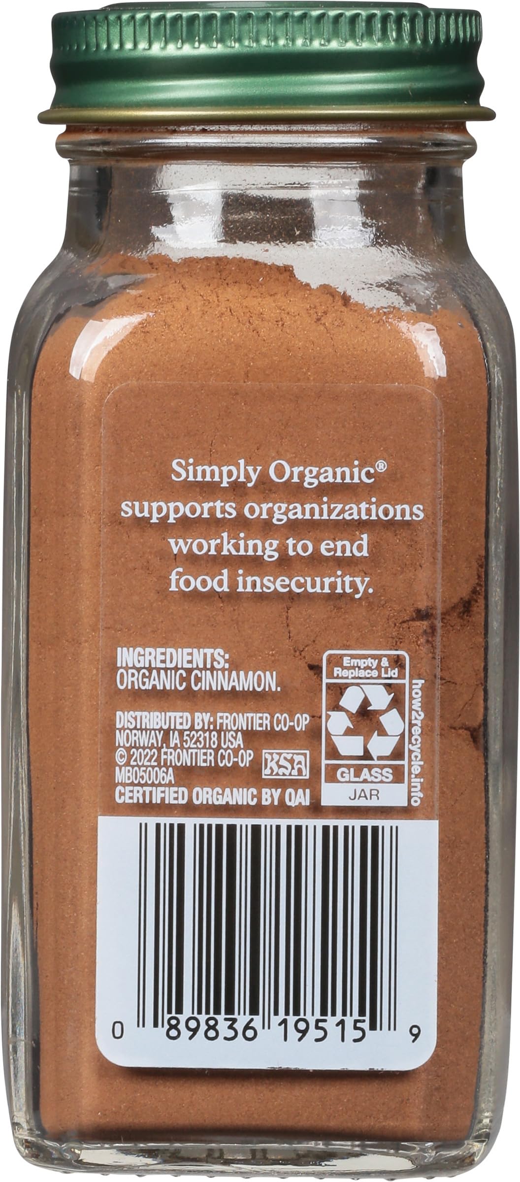 Simply Organic Ceylon Ground Cinnamon, 2.08 Ounce, Non-GMO Organic Cinnamon Powder