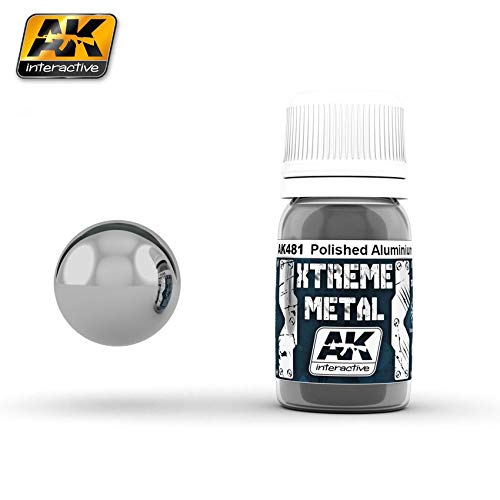 AK Interactive Xtreme Metal Polished Aluminium Metallic Paint 30ml Bottle Model Kit Paint Car Plane