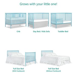 Dream On Me Synergy 5-In-1 Convertible Crib In Aqua Sky, Greenguard Gold Certified