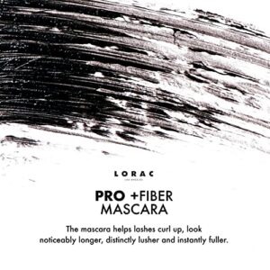 LORAC PRO Plus Fiber Mascara Black, Curling, Volumizing, Lifting, Lengthing, Buildable