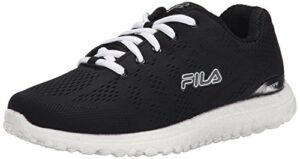 fila women's namella energized-w, black/white, 9.5 m us