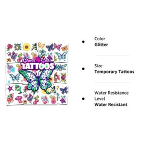 Crenstone Glitter Tattoos ~ 50 Dazzling Designs ~ Hearts, Butterflies, Flowers, and More!