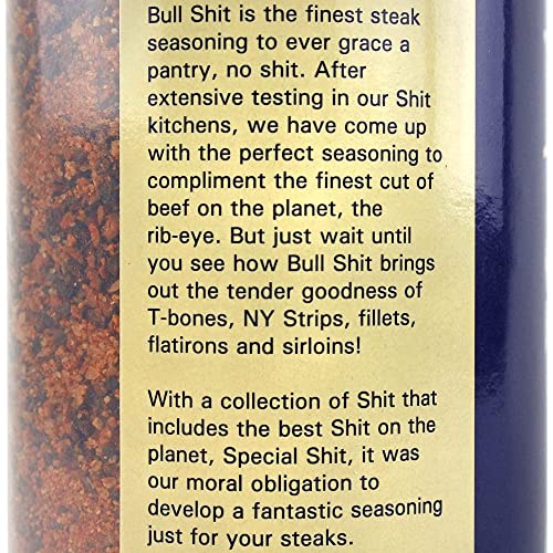 Bull Shit Steak Seasoning, Net Wt 12oz