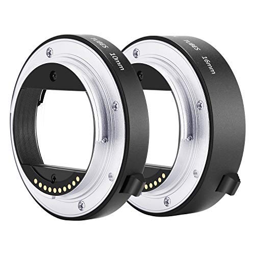 Neewer Metal AF Auto-Focus Macro Extension Tube Set 10mm&16mm for Sony NEX E-Mount Camera NEX 3/3N/5/5N/5R/A6000/A6300 and Full Frame A7 A7S/A7SII A7R/A7RII A7II