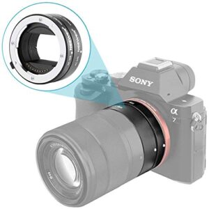 Neewer Metal AF Auto-Focus Macro Extension Tube Set 10mm&16mm for Sony NEX E-Mount Camera NEX 3/3N/5/5N/5R/A6000/A6300 and Full Frame A7 A7S/A7SII A7R/A7RII A7II