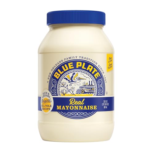 Blue Plate Real Mayonnaise, Homestyle Mayo For Chicken Salad to Deviled Eggs, 30 Fl Oz (Pack of 1)