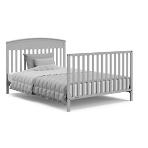 Graco Benton 5-in-1 Convertible Crib (Pebble Gray) – GREENGUARD Gold Certified, Converts from Baby Crib to Toddler Bed, Daybed and Full-Size Bed, Fits Standard Full-Size Crib Mattress