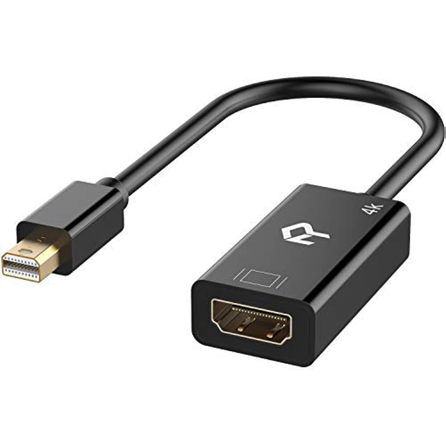 Rankie Mini DisplayPort (Mini DP) (Thunderbolt) to HDMI Adapter (Black)