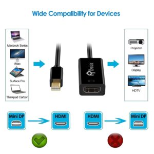 Rankie Mini DisplayPort (Mini DP) (Thunderbolt) to HDMI Adapter (Black)