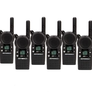 6 Pack of Motorola CLS1110 Walkie Talkie Radios with Headsets & 6-Bank Charger