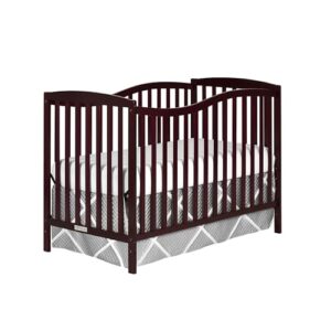 dream on me chelsea 5-in-1 convertible crib in cherry, jpma certified