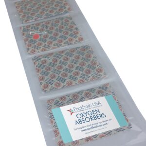 PackFreshUSA: 18 Pack - 2000cc Oxygen Absorber Packs - Individually Sealed - Food Grade - Non-Toxic - Food Preservation - Long-Term Food Storage Guide Included