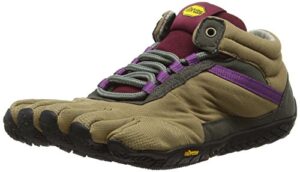 vibram five fingers women's trek ascent insulated trail hiking shoe (39 eu/8-8.5, khaki/grape)