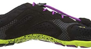 Vibram Women's FiveFingers, V-Run Running Shoe, Black/Yellow/Purple, 7-7.5 M US